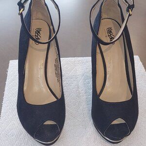 Massimo faux suede wedge heels